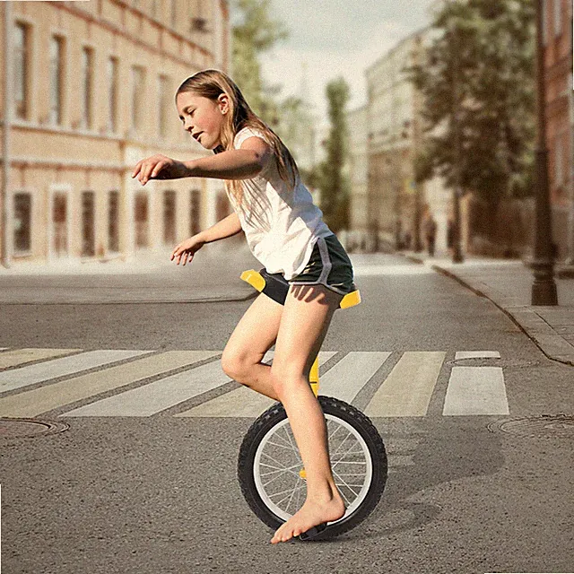 16-Inch Adjustable Unicycle - Lightweight Fitness Balance Trainer, 110Lbs Load