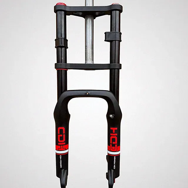 20"/26" x 4 Fat Air Suspension Bike Fork, Double Shoulder E-Bike Fork-Disc Brake