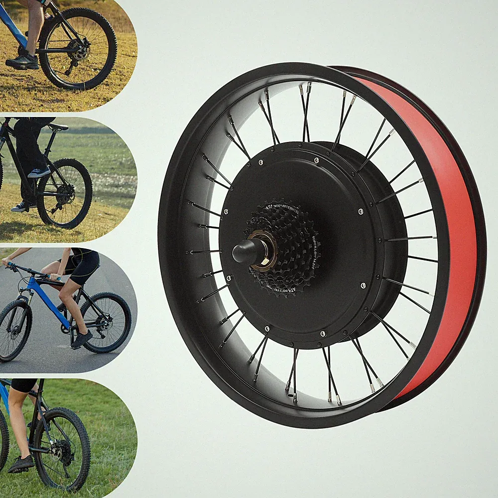 20" 48V Electric Bicycle Conversion Kit E-Bike Rear Wheel Hub Motor Fat Tire 1kW