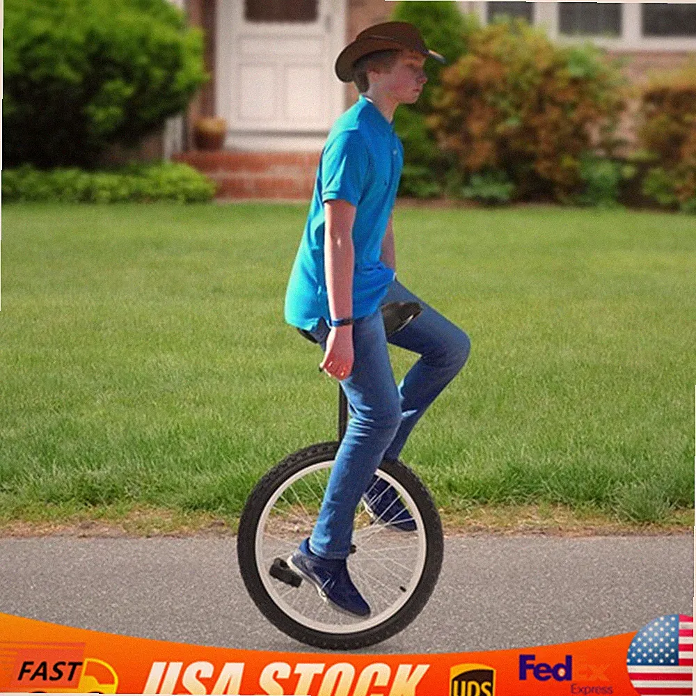 20 in Unicycle Balance Uni Cycle Bike Wheel Circus Fitness Adjustable Height
