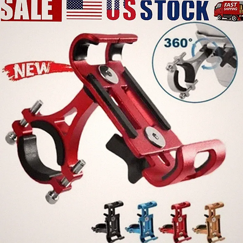 360° Aluminum Motorcycle Bike Bicycle GPS Cell Phone Holder Handlebar Mount LOT