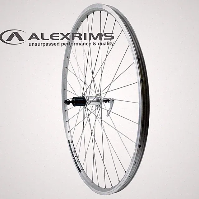700c Silver Hybrid Bike ALEX DOUBLEWALL REAR Wheel 135mm fits Shimano Cassettes