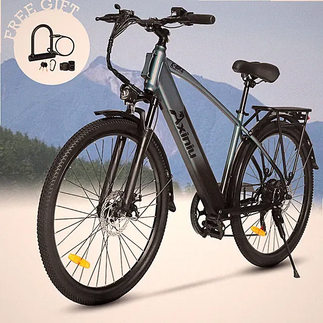 750W 26''inch E-bike Electric Adults Bicycle Fat Tire Snow Beach City Ebike