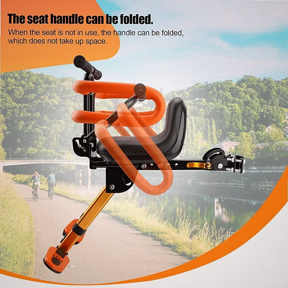 Aluminum Kids Bicycle Seat with Telescopic Footrest