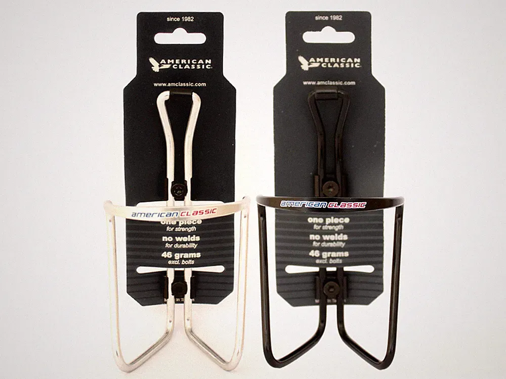 American Classic Aluminum Bicycle Water Bottle cage Silver - Black
