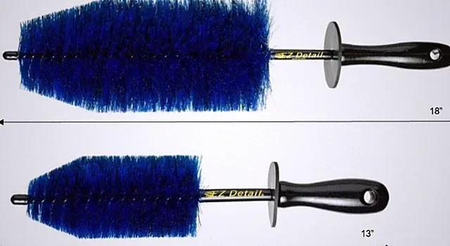 Big And Little Brush Combo - Wheel Rim Cleaner for Cars, Bike, Trucks, Blue
