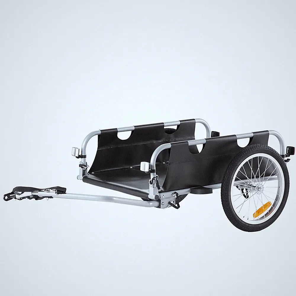 Bike Cargo Trailer Bicycle Carrier Storage Cart 100lbs Load Aluminum Alloy