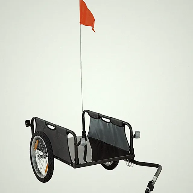 Bike Cargo Trailer with Quick Release 16" Wheels, Gray