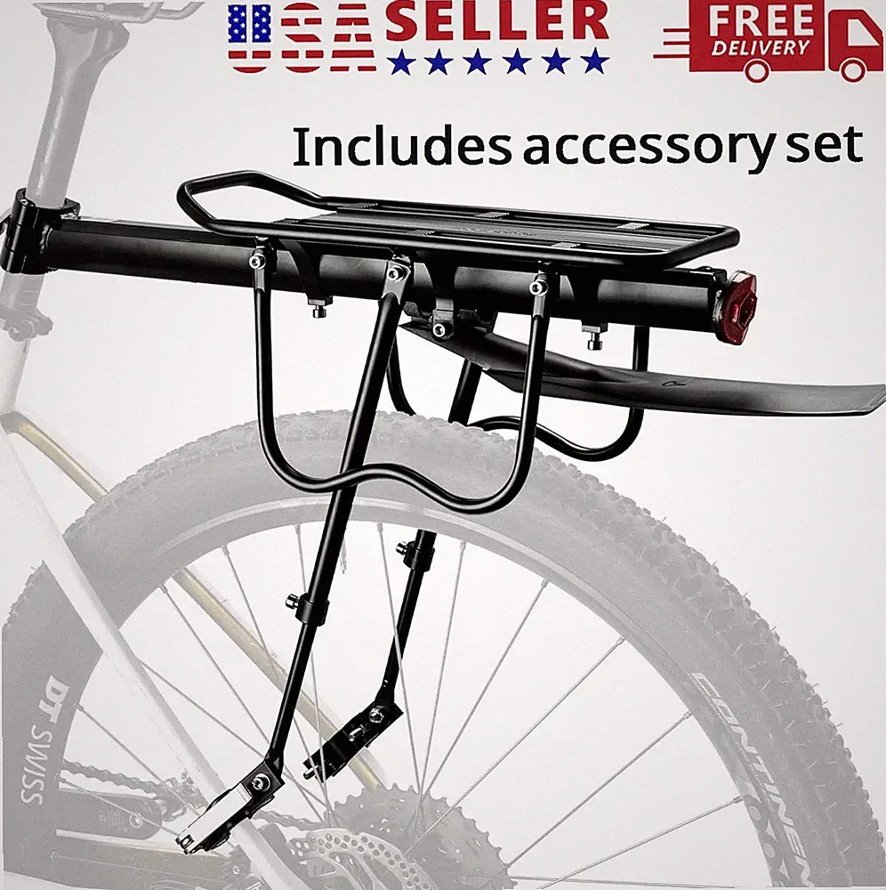 Bike Rear Carrier Mountain Road Bicycle Bracket Cycle Luggage Cargo Holder US