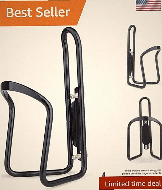 Durable Aluminum Bike Water Bottle Cage - Flexible Design for Secure Hydration