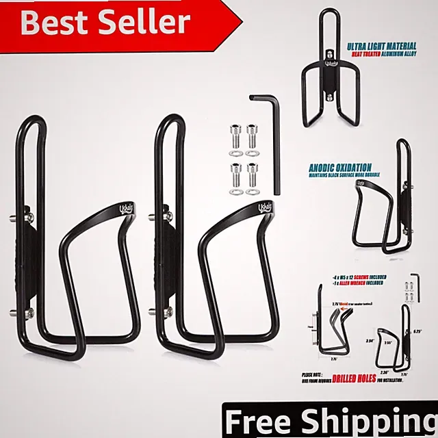Durable MTB Bike Water Bottle Holder Cages - Aluminum Brackets for 26 Oz Bottles