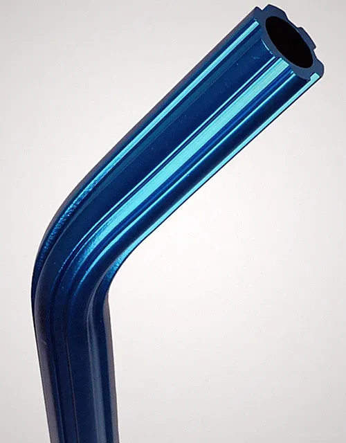 Fluted aluminum alloy LAYBACK bicycle seat post 22.2mm (7/8") 490mm DARK BLUE