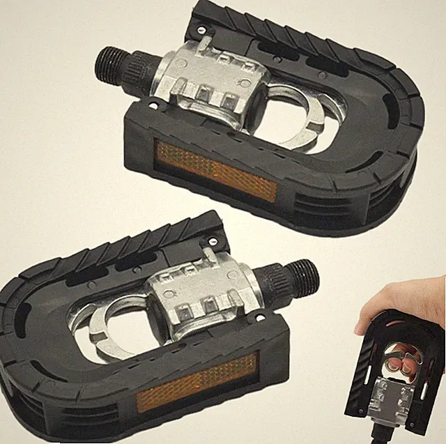 Folding Bicycle Bike Pedals for Ebike with Reflective Strips Wide Flat Pedals