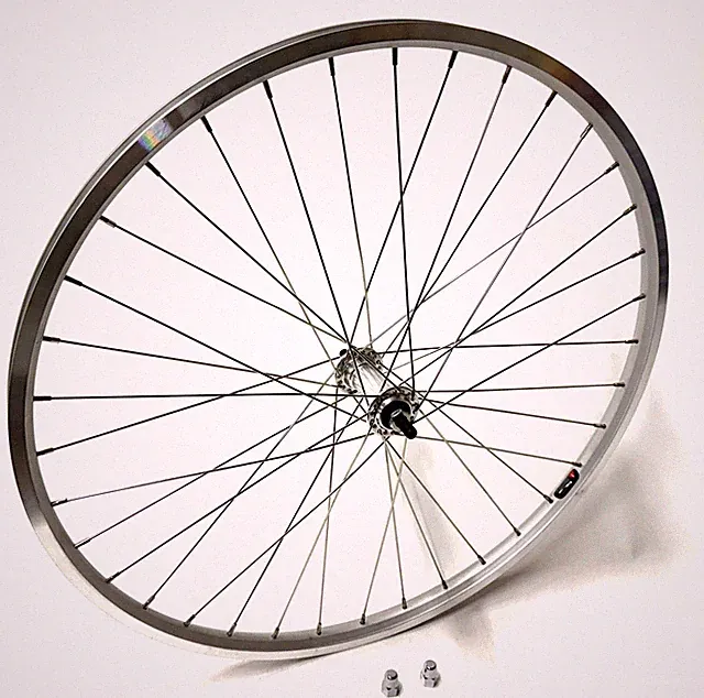 Front Alloy Bike Front 26" 1.5-2.0" Wheel Bolt On 100mm spacing 36h Rim Brake