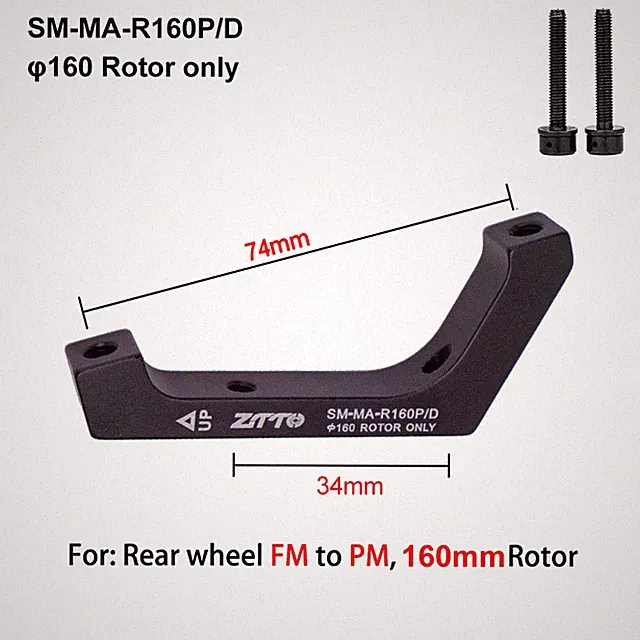 Gravel Road Bike Brake Adapter Flat Mount 34Mm 71Mm to Post Mount 74Mm 140Mm 160