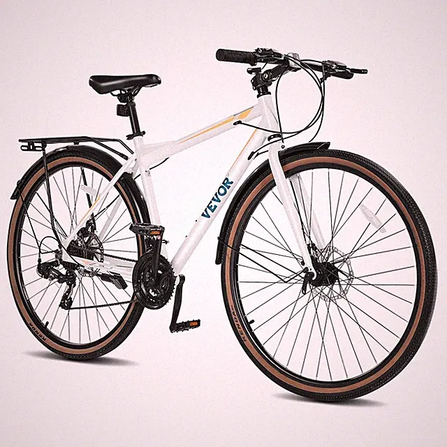 Hybrid Bike, Lightweight Aluminum Frame Bike, 700c Wheel Men Women Hybrid Bicyc