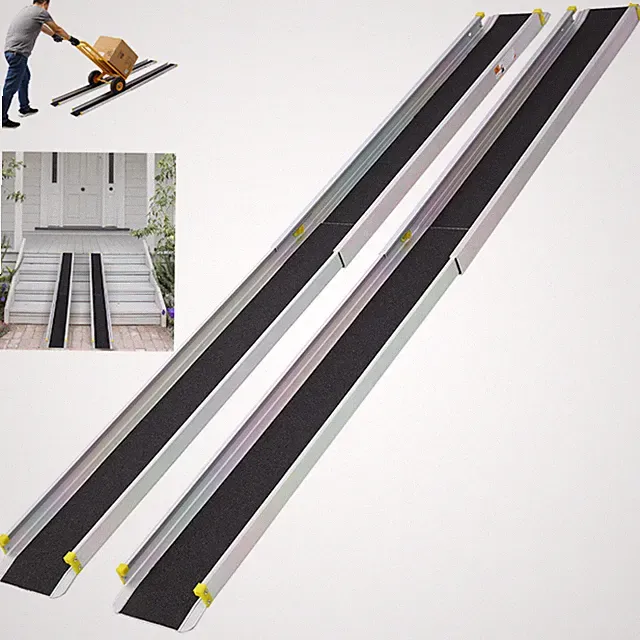 Loading Ramps 2pcs Telescoping Ramp 600 LBS Max Ramp For Moto & Bike Access Ramp
