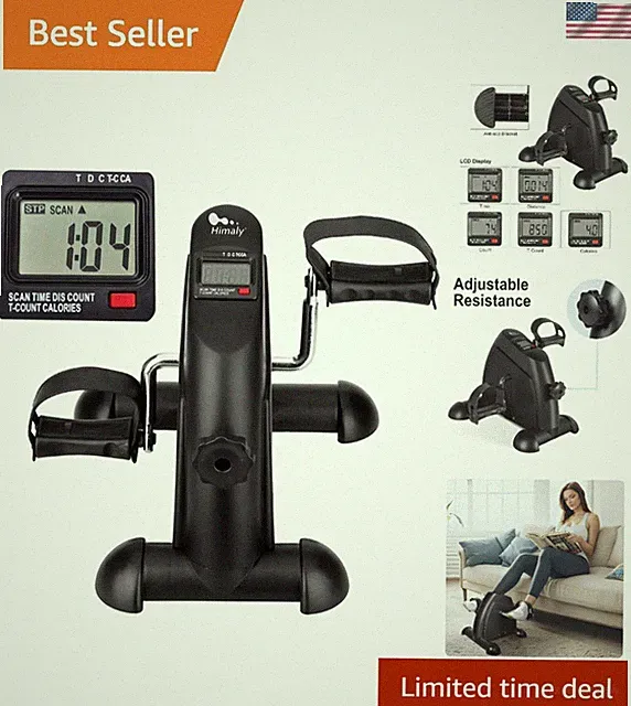 Mini Exercise Bike with Adjustable Resistance – Ideal For Home & Office