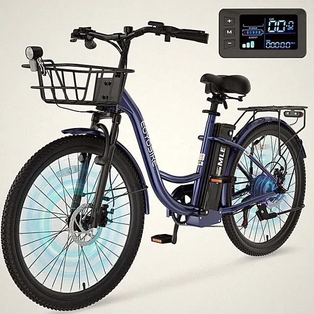 NAIZEA Electric Bike for Adults, 700W Peak Power 7 Speed Electric Cruiser Bike