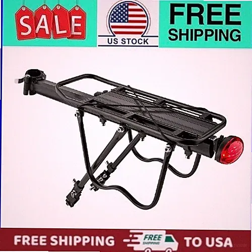 [NO FEE] Ozark Trail Aluminum Adjustable Rear Bike Rack with Tailight