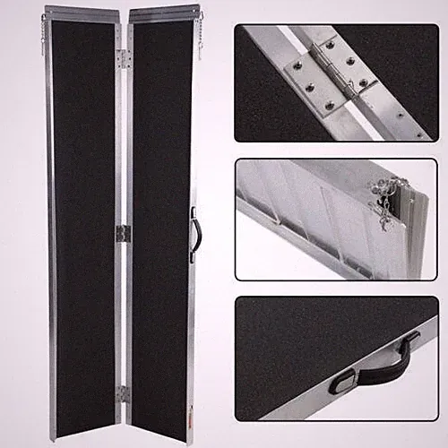 Portable 72" x 28" Aluminum Non-skid Wheelchair Folding Ramp Bike Briefcase US