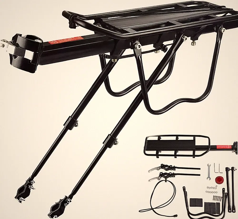 Rear Bike Rack Cargo Rack Alloy Mount Pannier Luggage Carrier Bicycle Fender