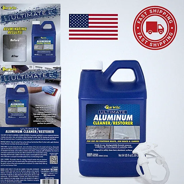 Restore Dull Aluminum with 64 Oz Cleaner Ideal for Boats and Vintage Bicycles