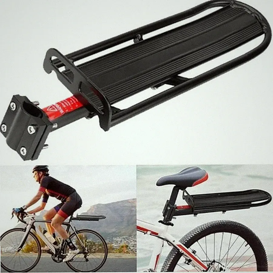Retractable Bike Rear Luggage Cargo Rack Carrier Bicycle Seatpost Aluminum Alloy