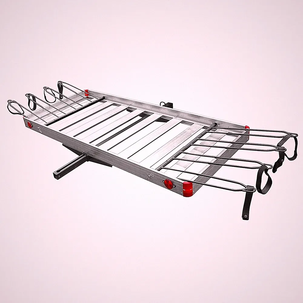 Tow Tuff TTF-2762ACBR Heavy Duty 2-in-1 Aluminum Cargo Carrier with Bike Rack