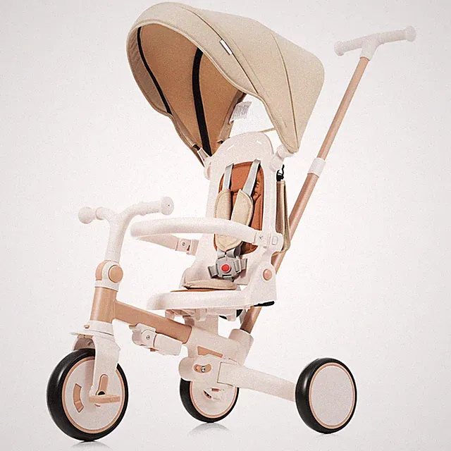 Upgraded 7 in 1 Multifunctional Folding Kids Trike Toddler Baby Tricycle 1-6Y