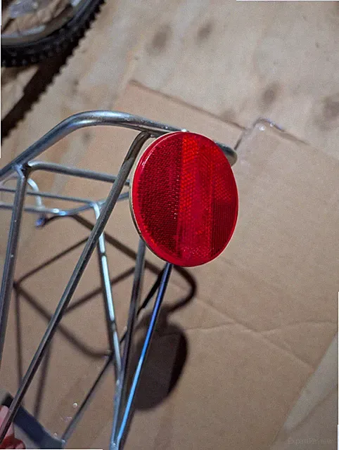 Vintage Aluminum Rear Bike Rack With Reflector 1980s