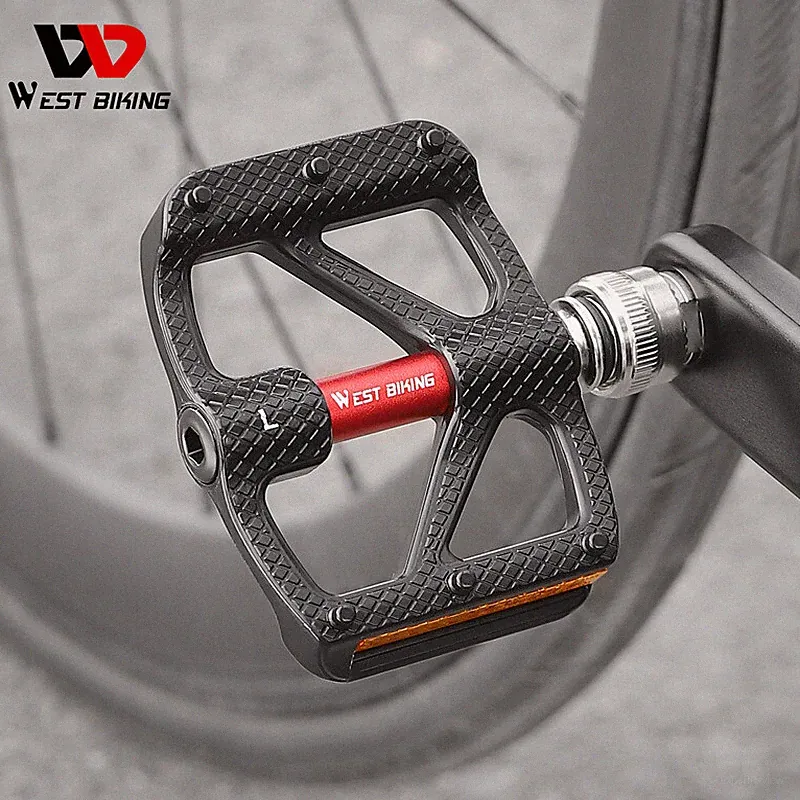 WEST BIKING Bicycle Quick Release Pedals 3 Bearings Aluminum Folding Bike Pedals