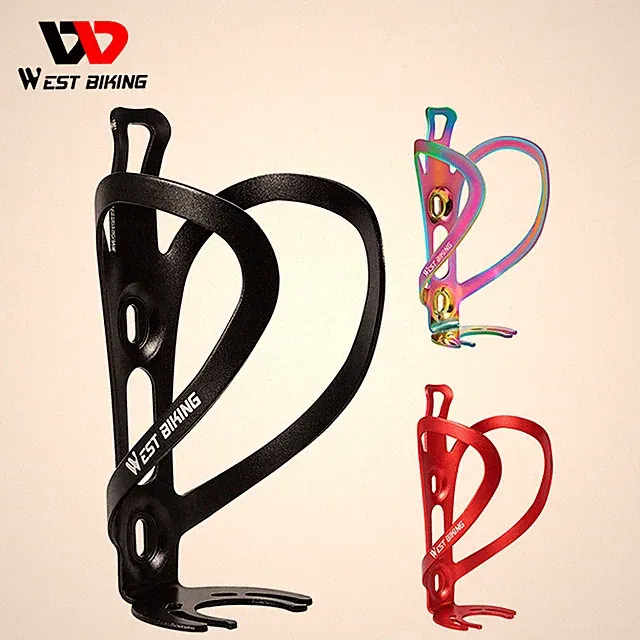 WEST BIKING Bicycle Water Bottle Cage Aluminum Alloy Bottle Holder with 2 Screws