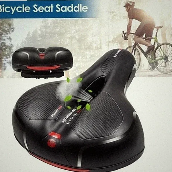 Wide Gel Bike Saddle - Extra Comfort Cushion Seat for Bicycle Riding